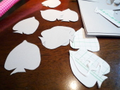 魚の形の厚画用紙