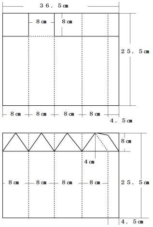 ランプシェードの寸法図