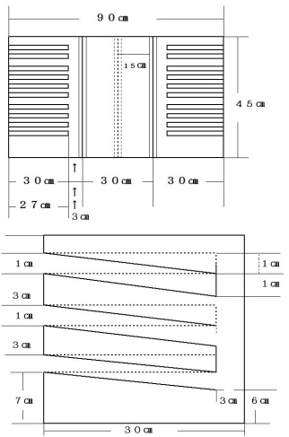 作品乾燥棚の寸法図