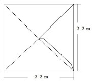 三角錐のピラミッドの寸法図