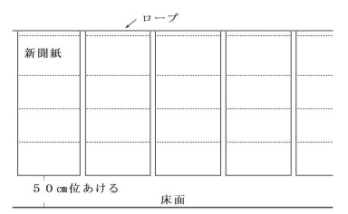 新聞紙ウォールの様子