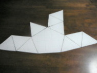 正五角形と正三角形の貼り方