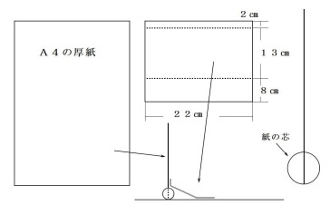 倒しやすい的の寸法図