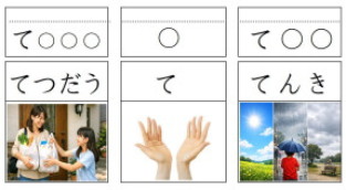 「て」のカード