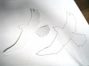 型紙を使い描きます