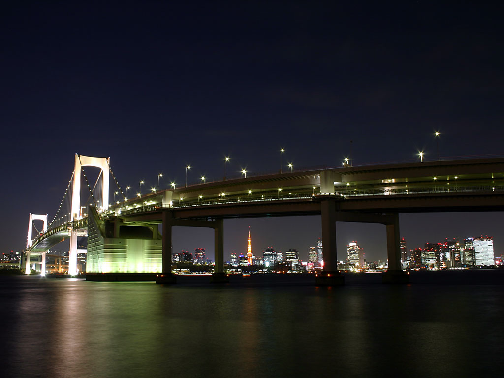 壁紙 レインボーブリッジ夜景