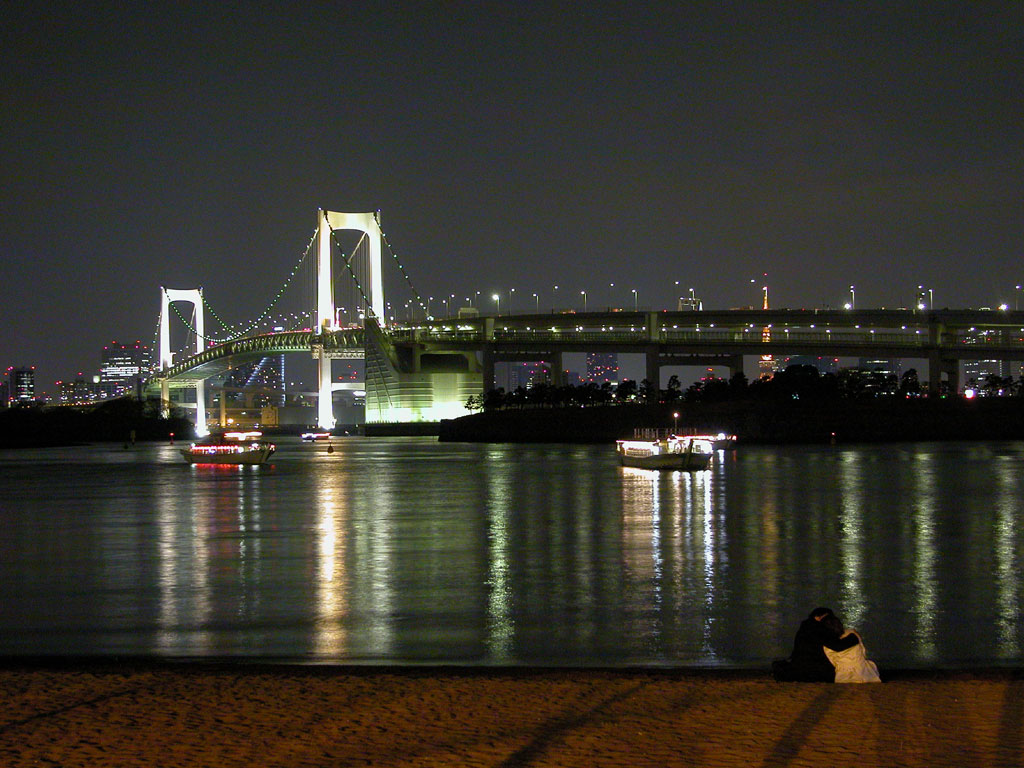 壁紙 レインボーブリッジ夜景