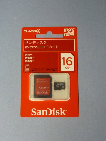 microSDHCカード 16GB