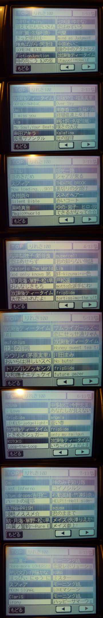 カラオケ履歴