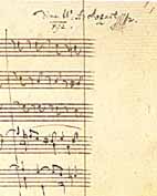モーツァルト自署とされていたが、後年、ジュスマイヤーがまねてサインしたものと判明。「1792年」は既にモーツァルトは他界していたが、依頼主に生きていると思わせるために書いた。