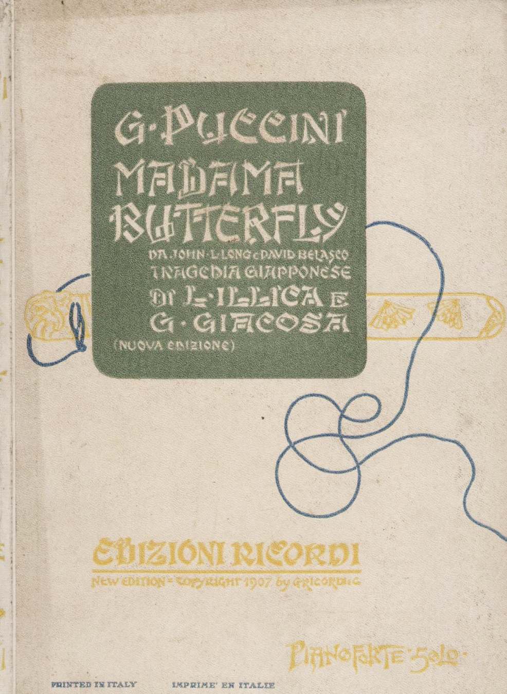 Ricordi Score madama butterfly 1907