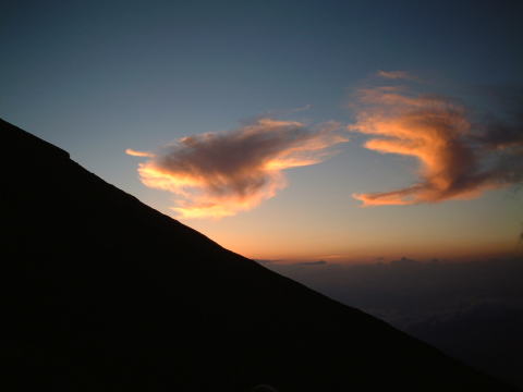 富士山の夕焼け