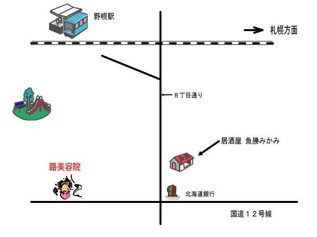 �H���e�@�ւ̈ē��n�}