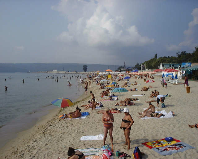黒海沿岸バルナのビーチにて 