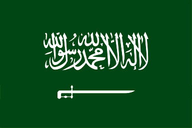 サウジアラビアの国旗（裏)