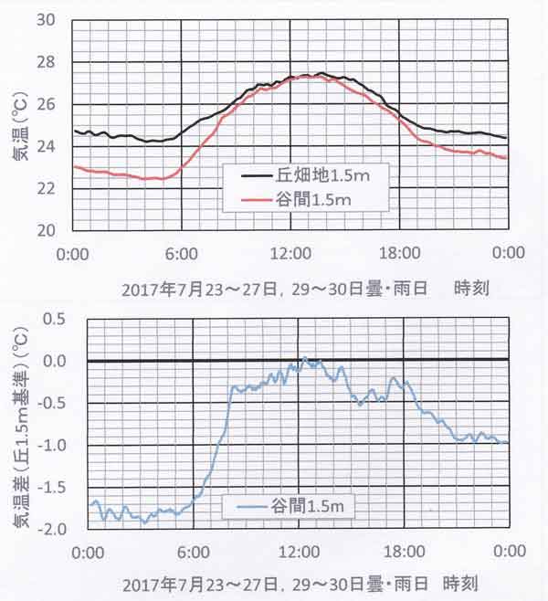 7月下旬の曇天・雨日