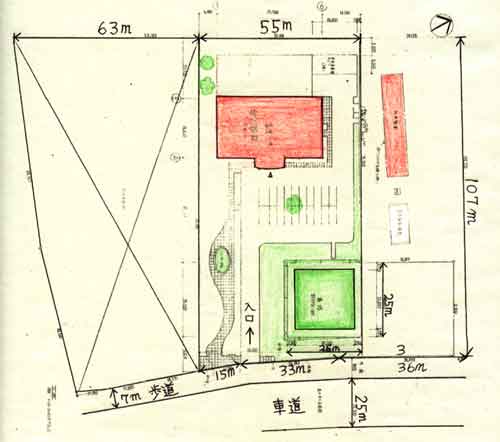 函館の新庁舎配置図