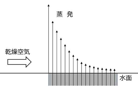 蒸発の模式図