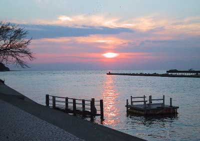 江の島の日没