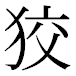 JIS2004の1-64-36の字形(平成明朝体)