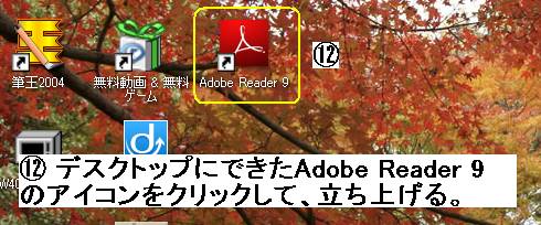 Adobe Reader を立ち上げる
