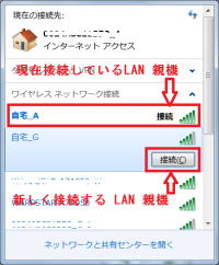 新しい無線LAN親機に接続する