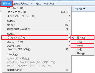 文字のサイズの拡大