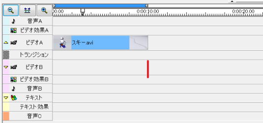 トラックＢにマウスクリック