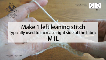 make 1 left leaning stitch