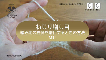 ねじり増し目 左にねじる