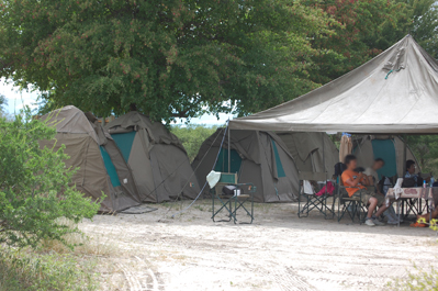 Camp in CKGR