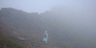 ガスの飛騨山頂付近