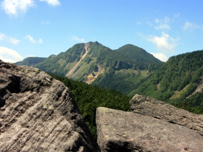 ニューから天狗岳を望む