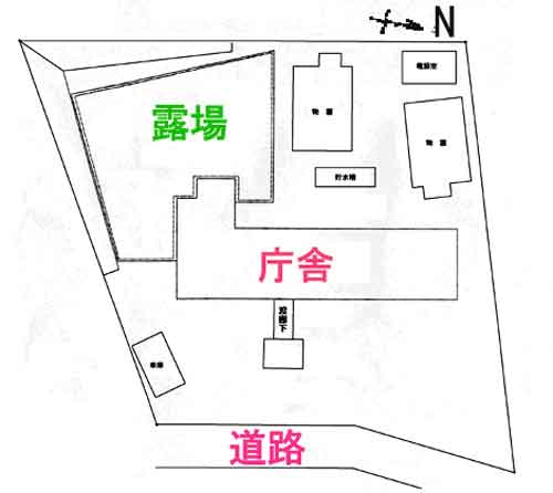 石廊崎特別地域気象観測所内配置図