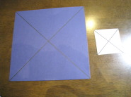 対角線を引いた正方形２個