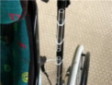 車椅子に取り付けた透明の管