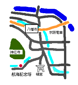 航海記念塔地図